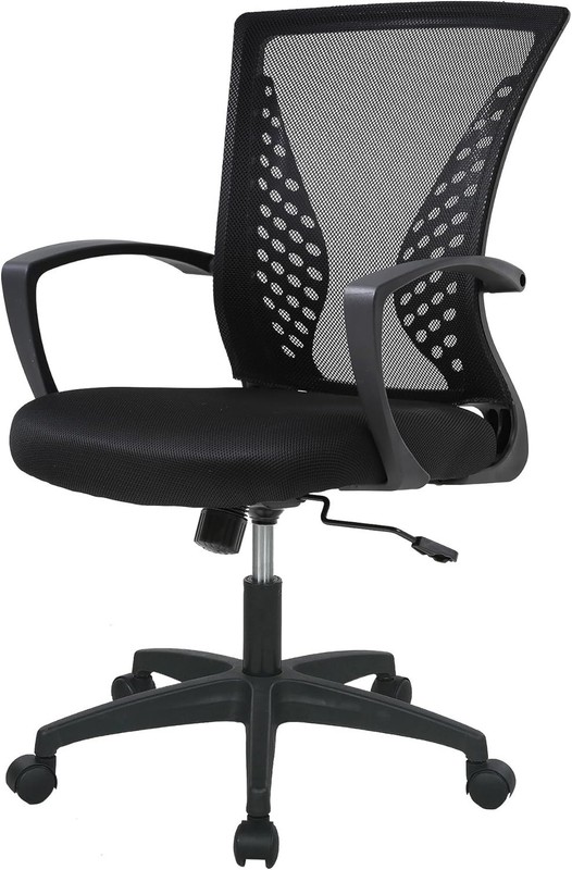 Comfortable Ergonomic Office Chair - Mesh Back, Swivel Casters, Easy to Assemble