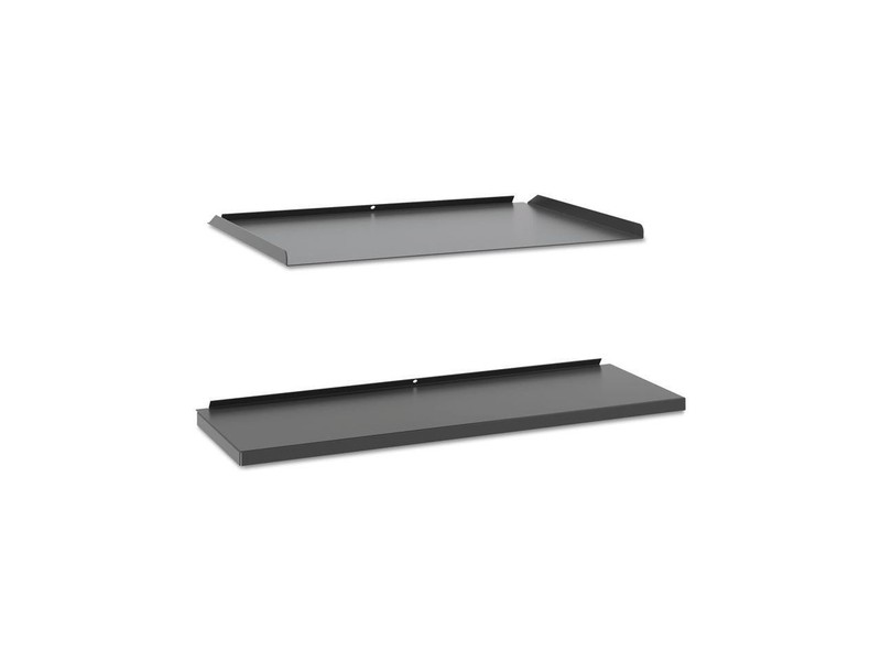 Basyx Manage Series Shelf and Tray Kit Steel 17-1/2w x 9d x 1h Ash MGSHTRA1 gallery