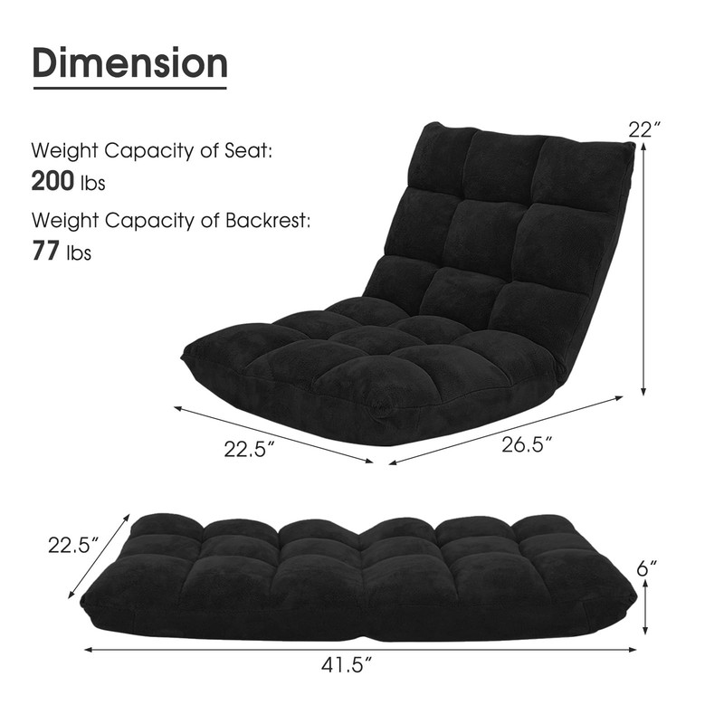 Silla De Terciopelo Para Juegos Con 14 Posiciones Y Acolchado Grueso gallery
