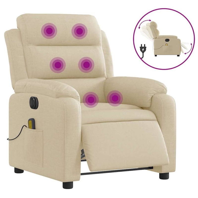Electric Massage Recliner Chair with Adjustable Features vidaXL gallery