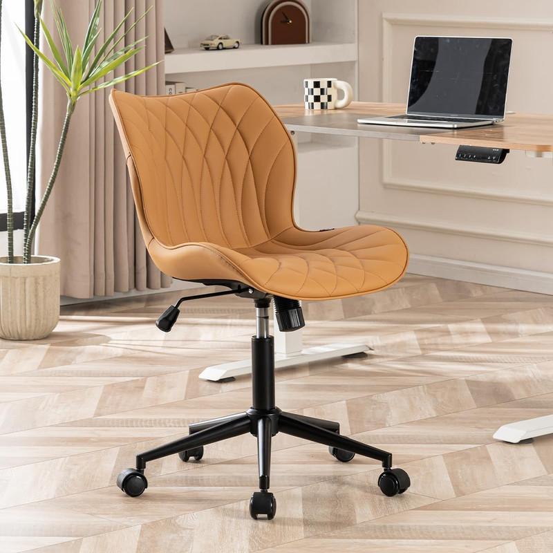 Armless Desk Chair Comfy Office Chair with Wheels Home Ergonomic Task Chair Adju gallery