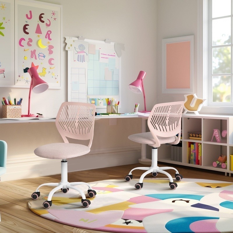 Ergonomic Adjustable Task Chair W/ Wheels Mesh Back Teen Study Gaming Comfort US gallery