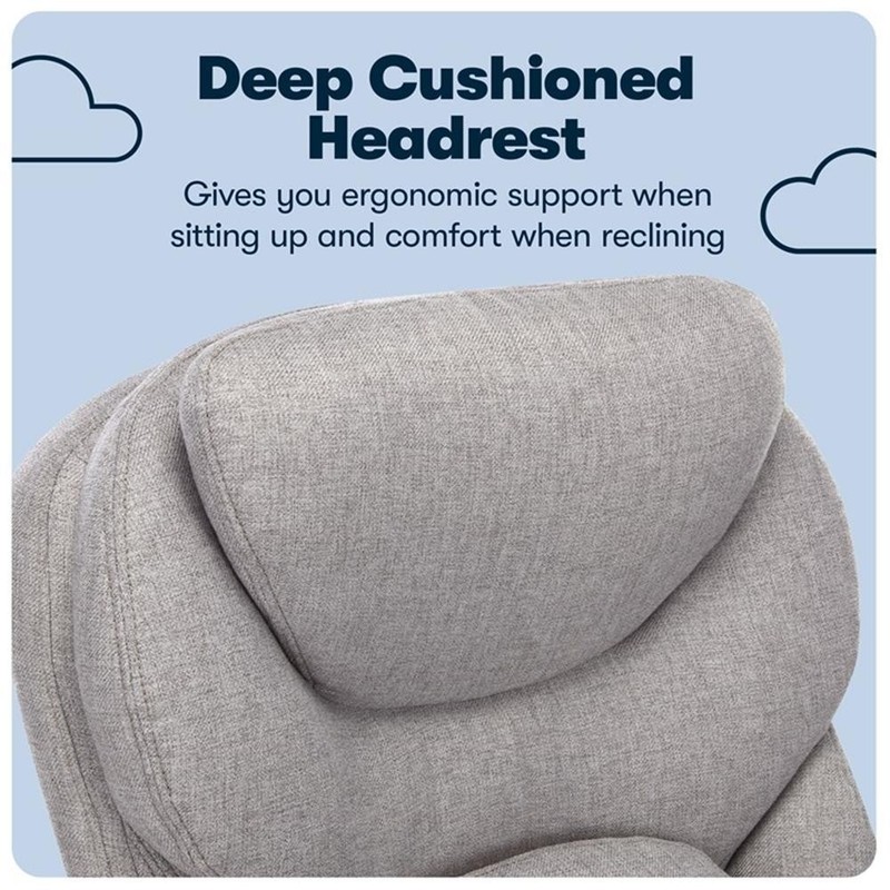 Serta Claremont Back in Motion Office Chair in Light Gray Fabric gallery
