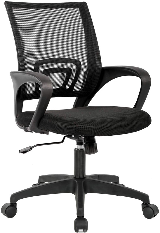 | Ergonomic Office Chair | Mid-Back Swivel Desk Chair | Breathable Backrest & Lu gallery