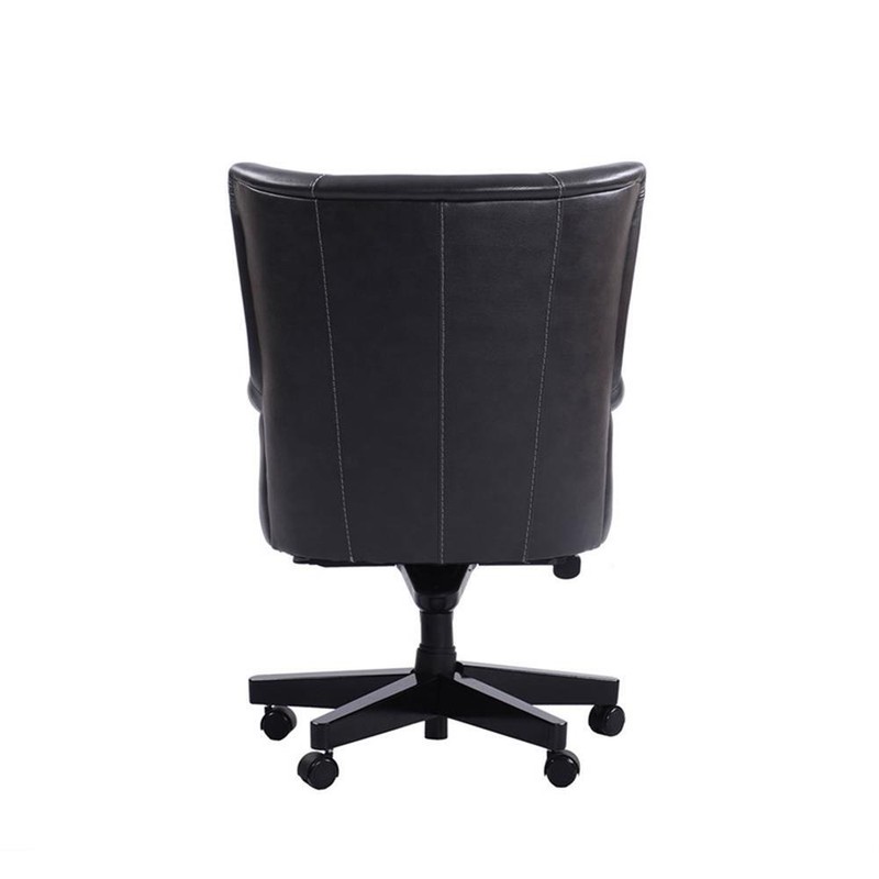 Parker Living Cyclone Leather Swivel Desk Chair in Black Finish gallery