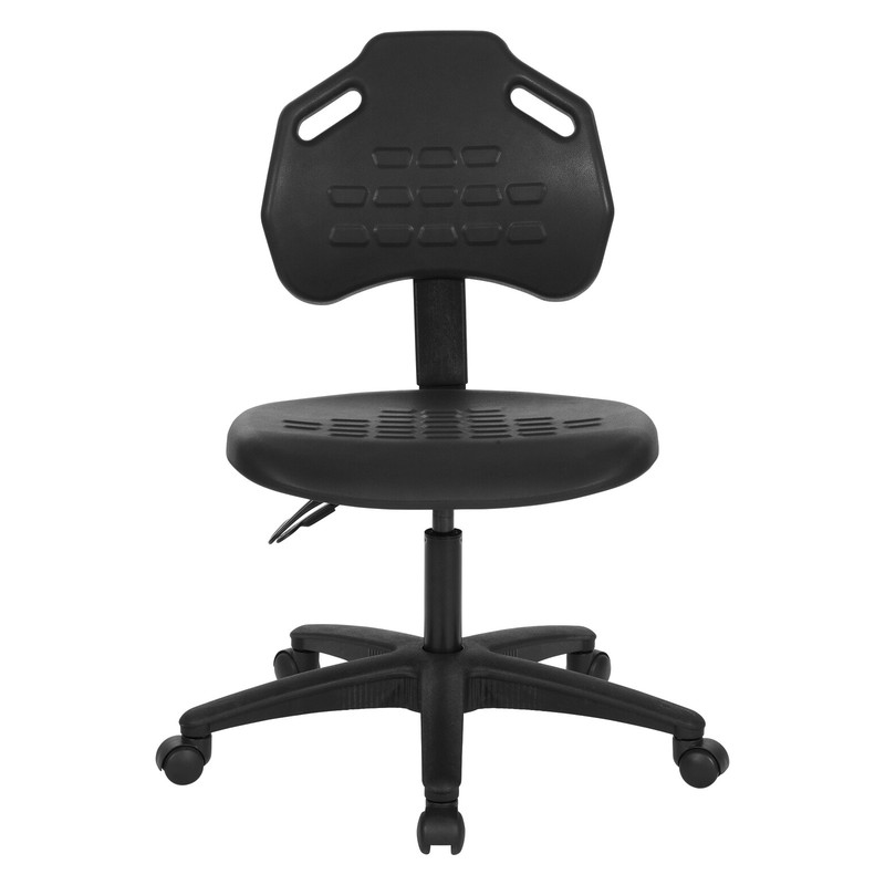Black Self Skinned Urethane Task Chair Seat with Tilt Back Angel Adjustable gallery