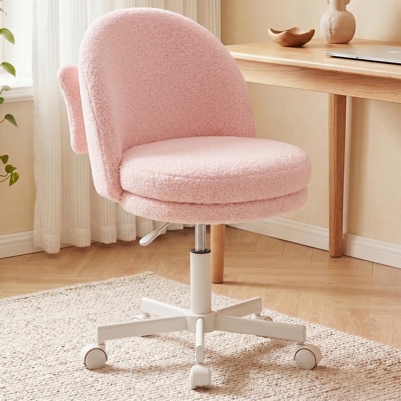 Velvet Tall Office Chair with Wheels Vanity Chairs with Back, Versatile Heigh…