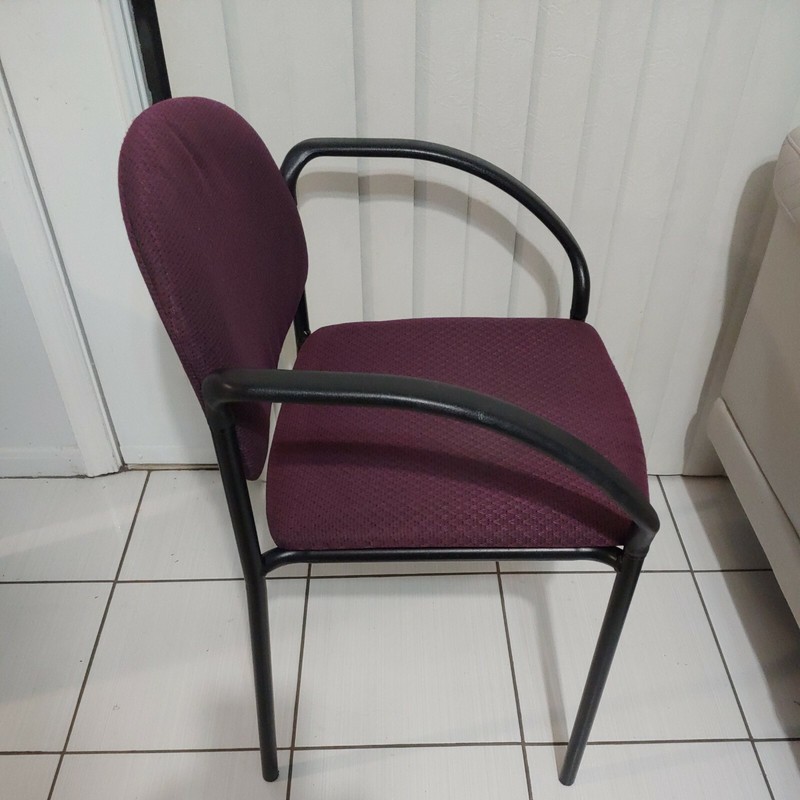 Eckadams Waiting Room/ Office Heavy Duty Padded Steel Chairs Purple Local pickup gallery