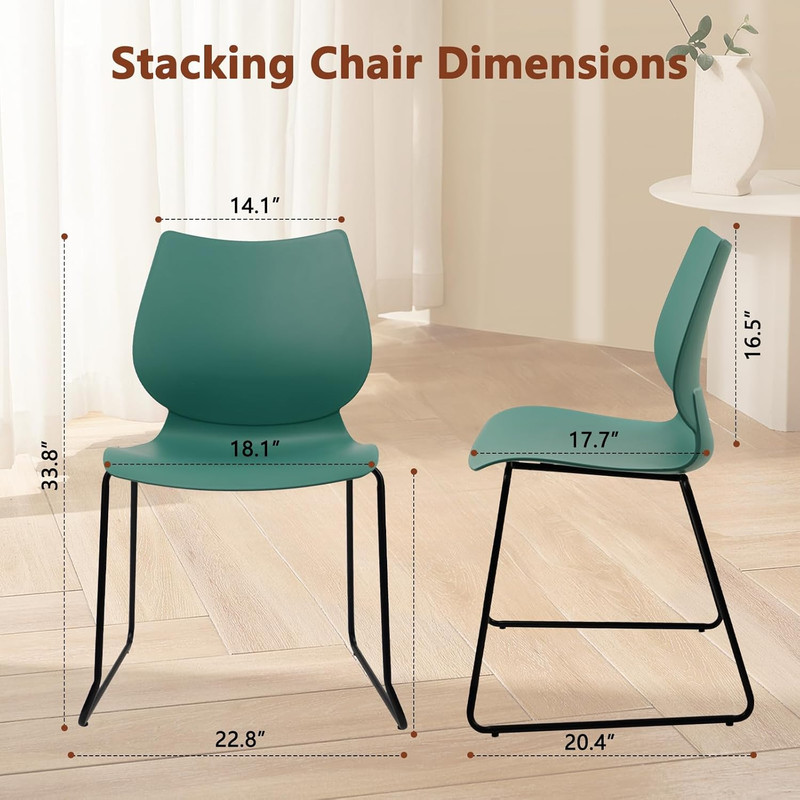 KLASIKA Stackable Waiting Room Chair, Stacking Office Chair with Ergonomic Lumba gallery