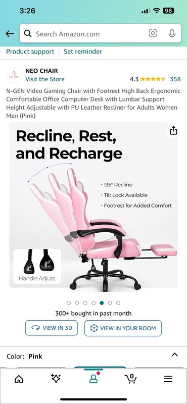 N-GEN Video Gaming Chair with Footrest High Back Ergonomic Comfortable Office Co gallery