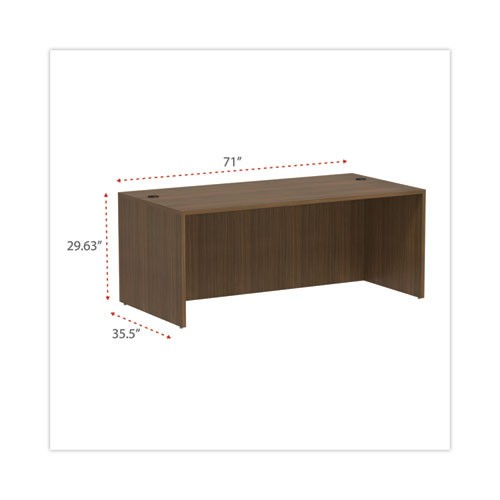 Alera Valencia Series Straight Front Desk Shell, 71" X 35.5" X 29.63", Modern gallery