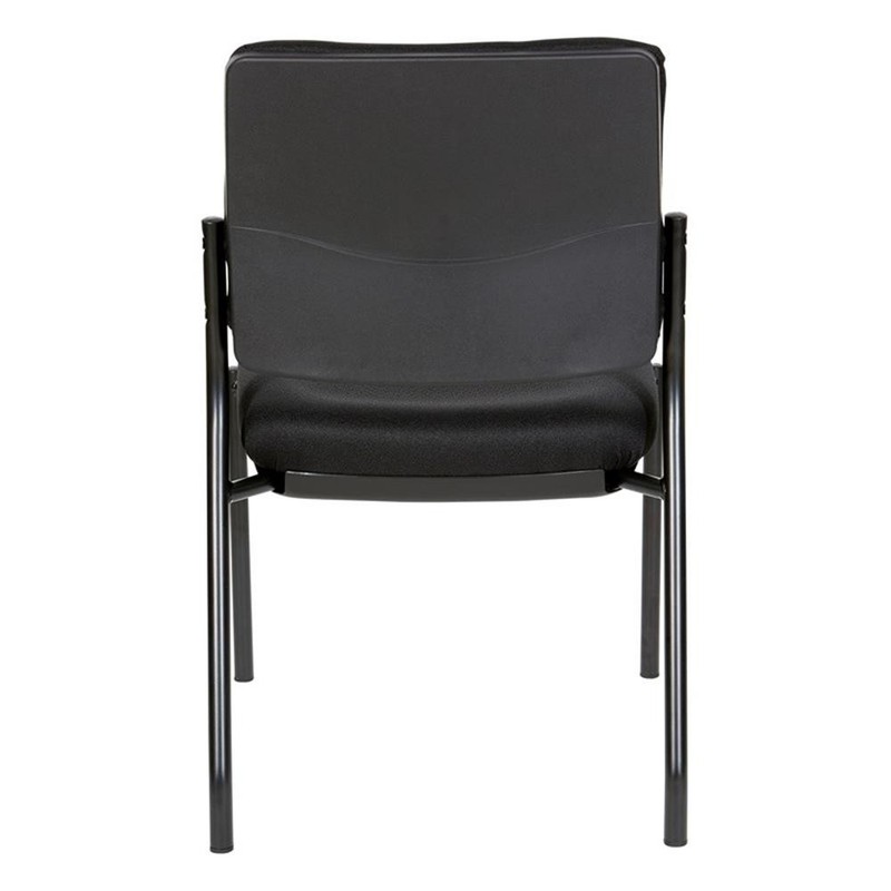 Scranton & Co Stackable Armless Visitor Chair in Black Fabric gallery