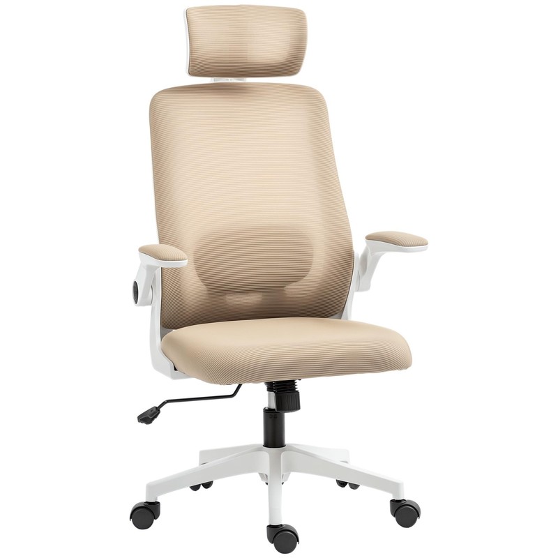 Office Chair, High Back Desk Chair with Flip-up Armrest, Rotatable Headrest, …