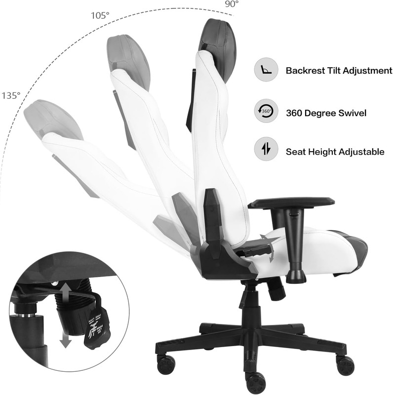 Modern-Depo Ergonomic Gaming Chairs for Adults with High-Density Memory Foam | S gallery