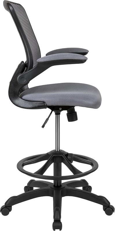 Adjustable Dark Gray Mesh Office Chair with Lumbar Support & Armrests gallery