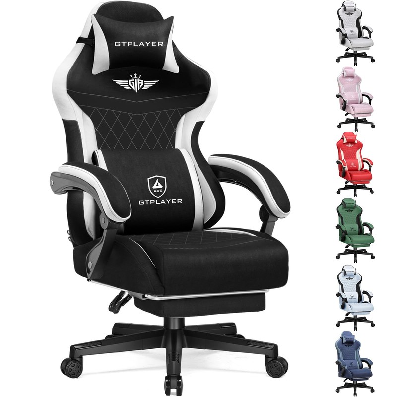 Gaming Chair with Footrest, Big and Tall Game Chair High Back Computer Office…