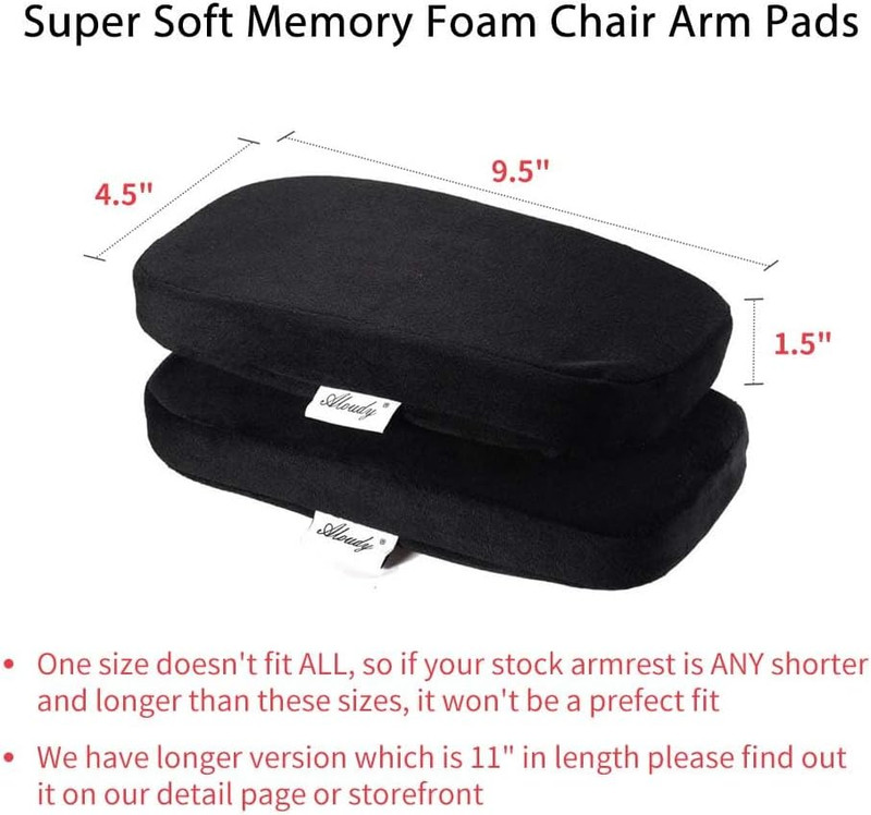 Aloudy Ergonomic Memory Foam Office Chair Armrest Pads, Comfy Gaming Chair Arm R gallery