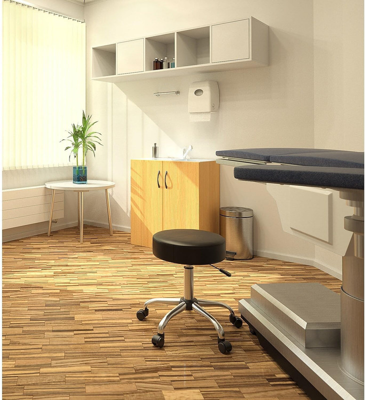 Antimicrobial Vinyl Medical Spa Stool in Black gallery