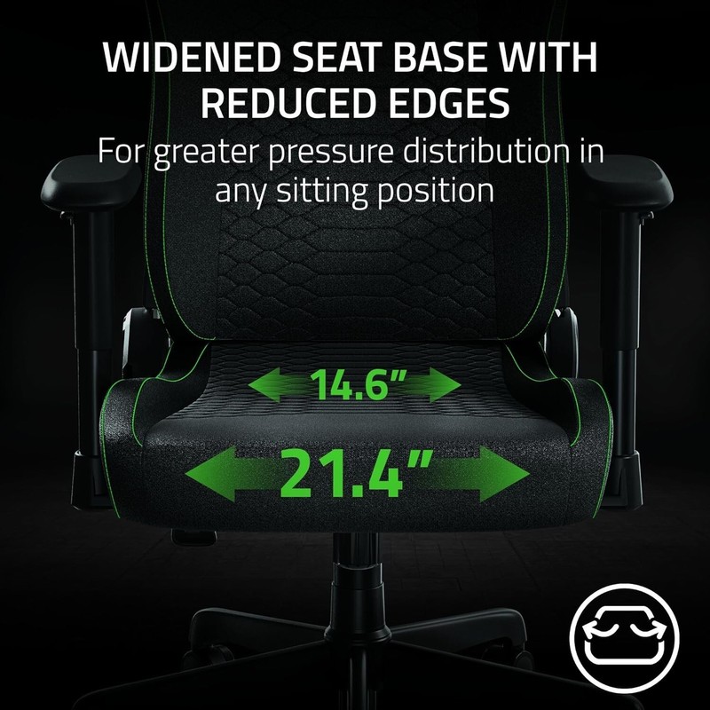 Ergonomic Gaming Chair Built-in Lumbar Support High Density Foam Cushions Adjust gallery