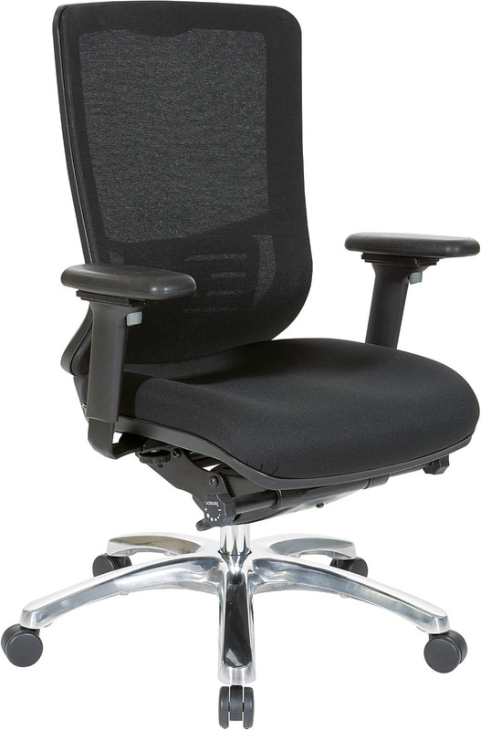 Progrid High Back Manager’s Office Chair with Mesh & Lumbar Support, Chrome Base