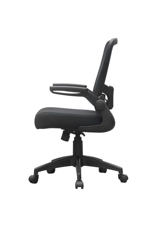 Boss Office Products Flip Arm Mesh Task Chair in Black with Black Frame gallery