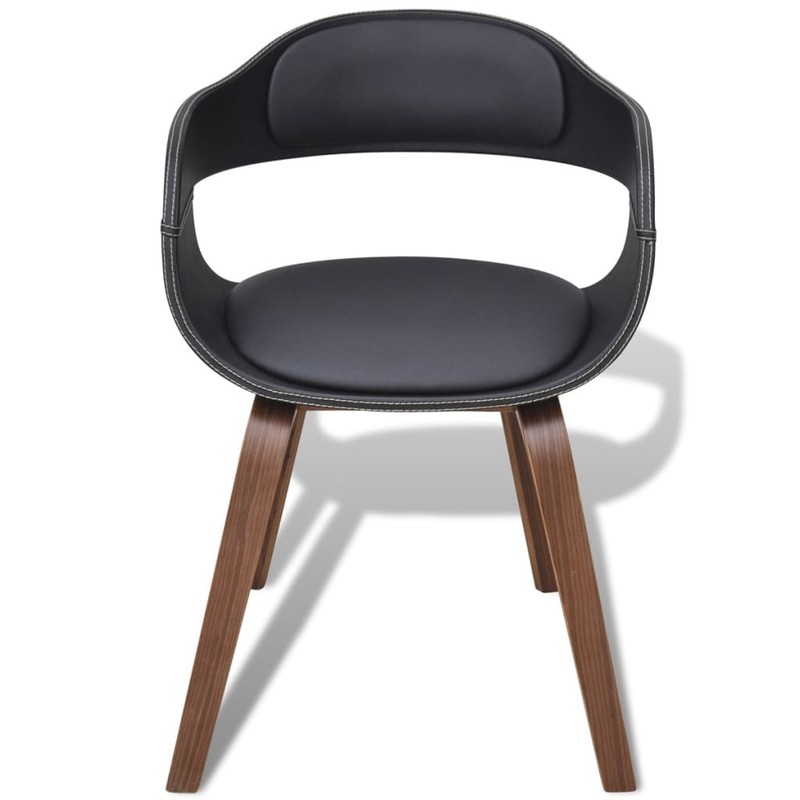 Dining Chair with Bentwood and Faux Leather Side Chair for Kitchen vidaXL gallery