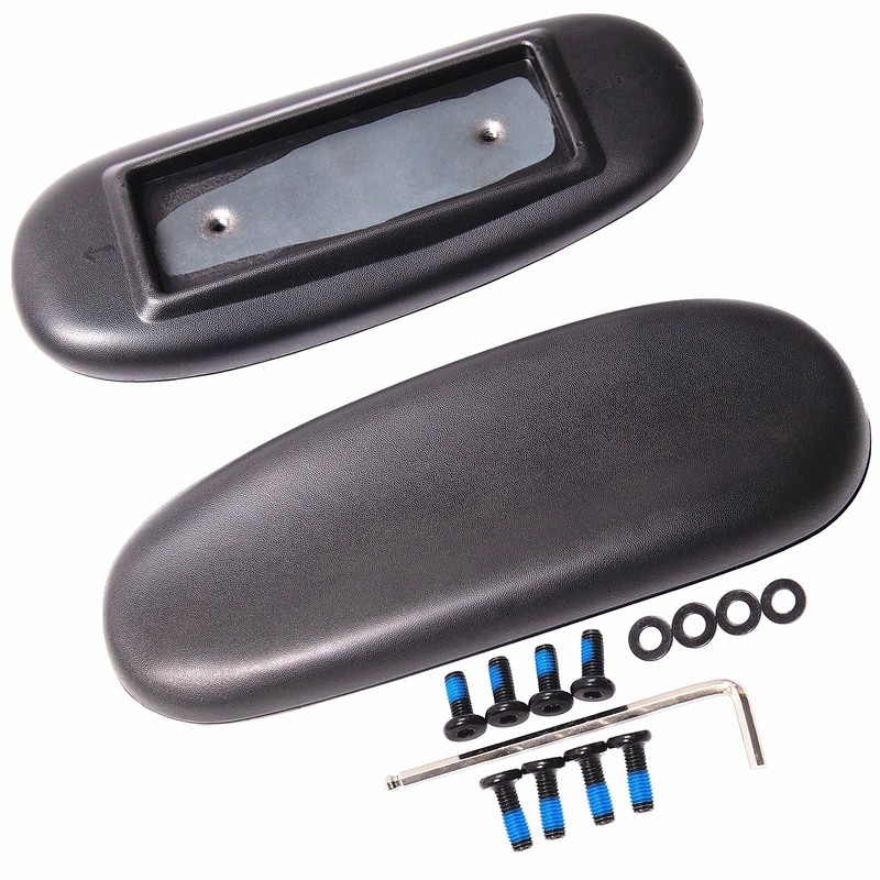 2 PCS Black PU Office Chair Armrest Replacement Pads Universal 4″ Hole