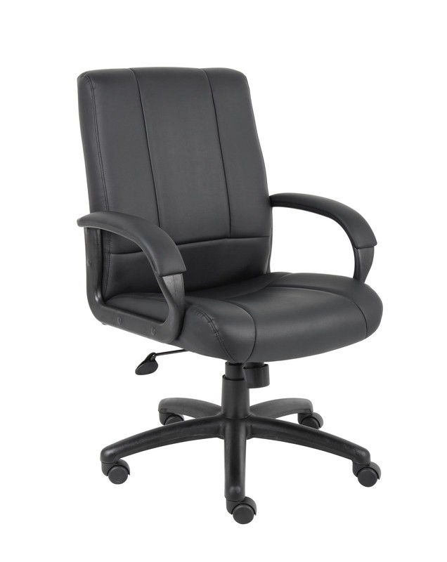 Caressoft Executive Mid Back Chair in Black (B7906)