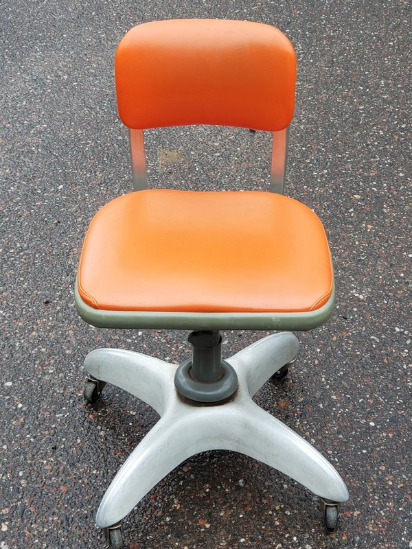 1972 Orange Good Form Comfort Office Chair By General Fireplace Co.