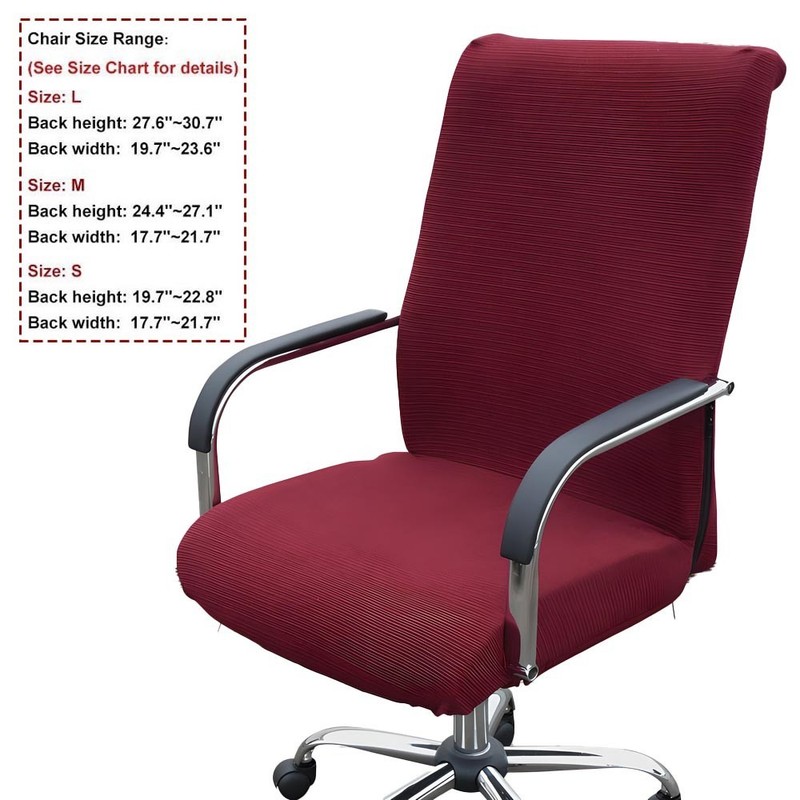 Elastic Removable Office Computer Slipcovers side zipper design arm chair cover