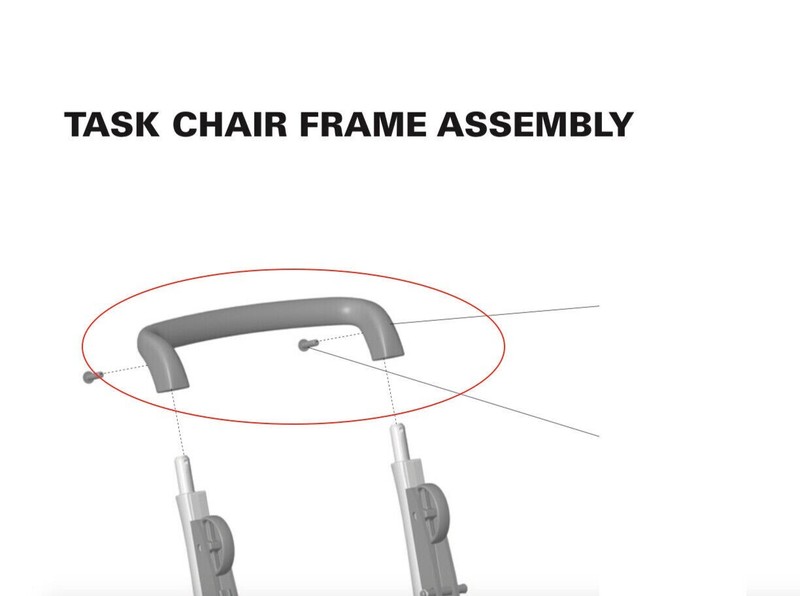 Humanscale Freedom Task Chair Back Handle w/ Bumper Replacement 3800050264GR