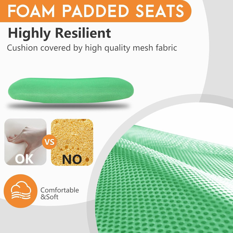 Ergonomic Mesh Desk Chair with Lumbar Support - Pack of 2, Green gallery