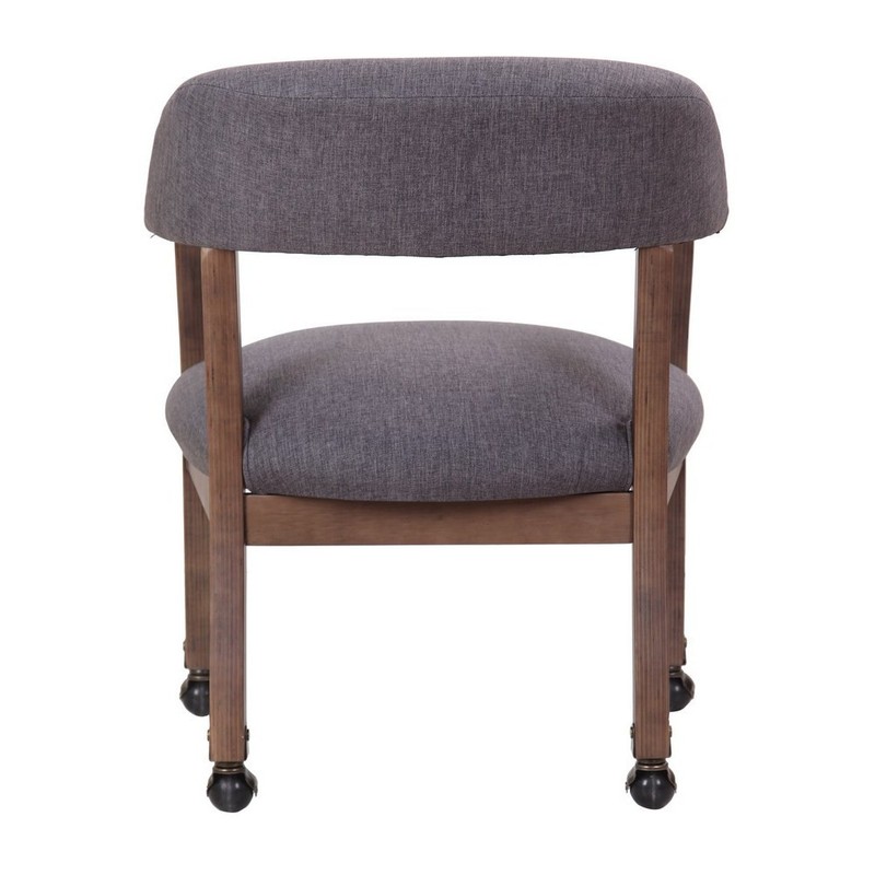 Boss Modern Captain's Chair in Slate Grade Commercial Grade Linen With Casters gallery