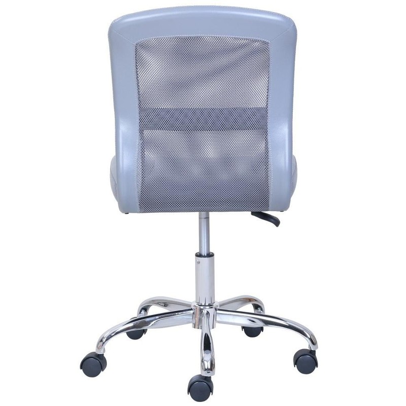 Mainstays Mid-Back, Vinyl Mesh Task Office Chair, Black and Gray gallery