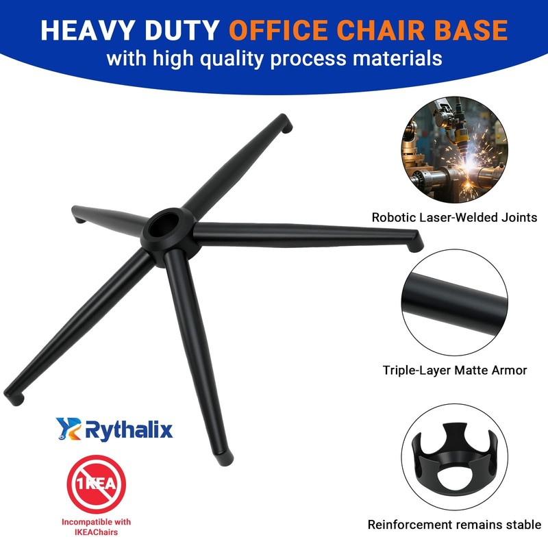 28" Office Chair Replacement Parts- Heavy Duty Base Replacement- 2500 Lbs Cap... gallery