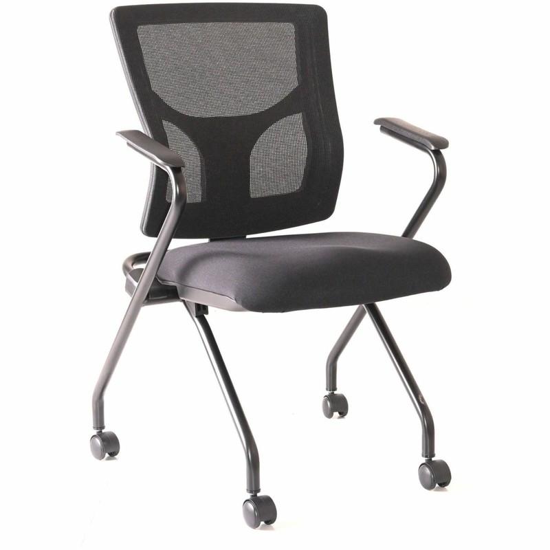 (2) Lorell Conjure Mesh Training Chairs with Arms 62019