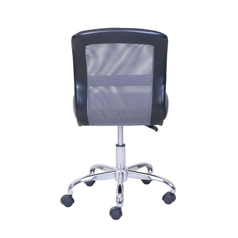Mainstays Mid-Back, Vinyl Mesh Task Office Chair, Black and Gray gallery