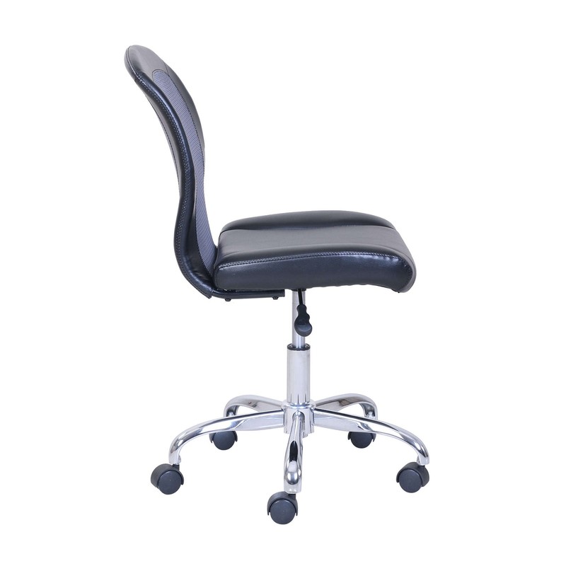 Mainstays Mid-Back, Vinyl Mesh Task Office Chair, Black and Gray gallery
