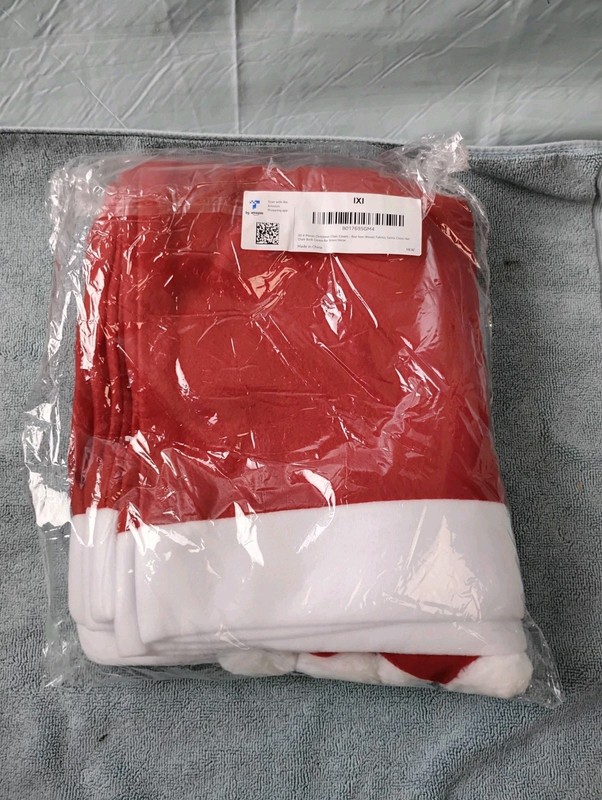 4pcs Christmas Chair Covers Set Red and White Santa Hat gallery