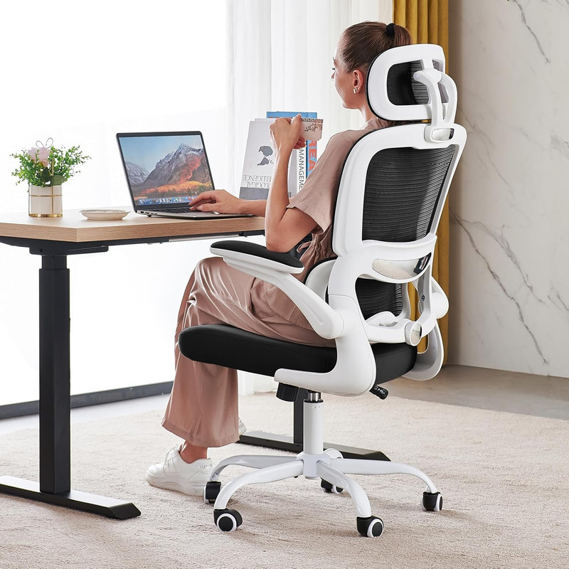 Office Chair Ergonomic Desk Chair, 330 LBS Home Mesh Office Desk Chairs with Whe