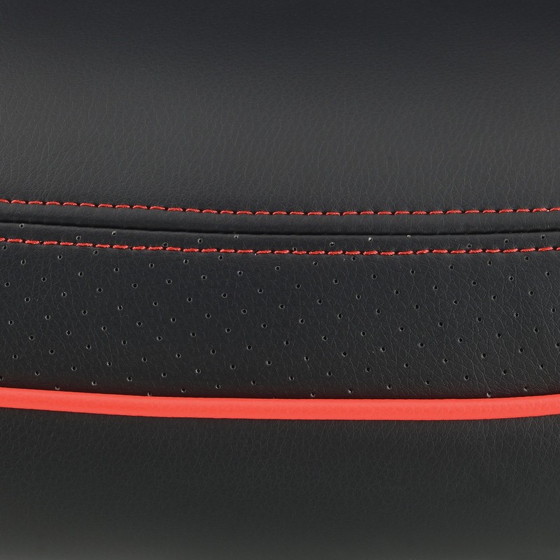 High Stakes Gaming Chair Black Bonded Leather with Red Accents gallery