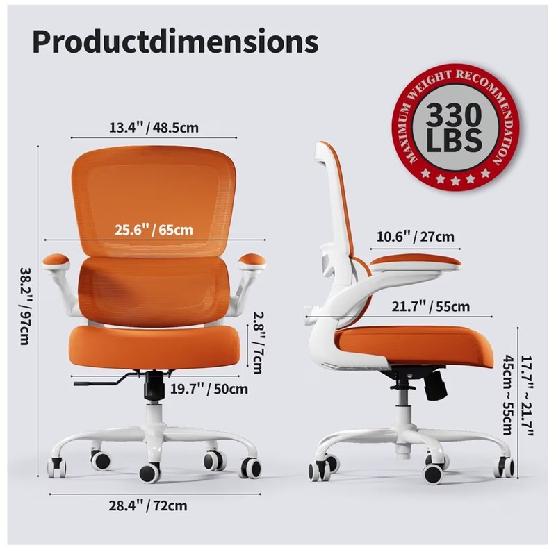 TRALT Ergonomic Mesh Office Chair - 330LBS, Adjustable Lumbar, Lifetime Warranty gallery