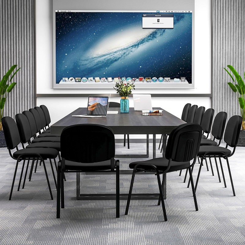 Set of 10 Office Guest Chair Stackable Reception Chair Waiting Conference Room gallery
