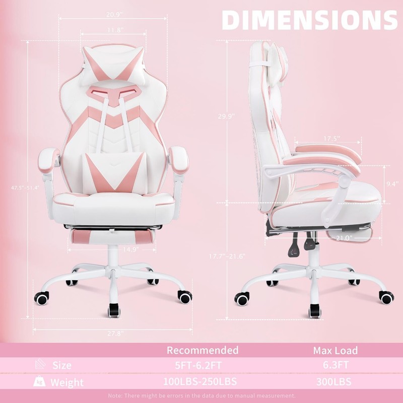Home Reclining Gaming Chair PC Computer PU Leather Chair High Back with Footrest gallery