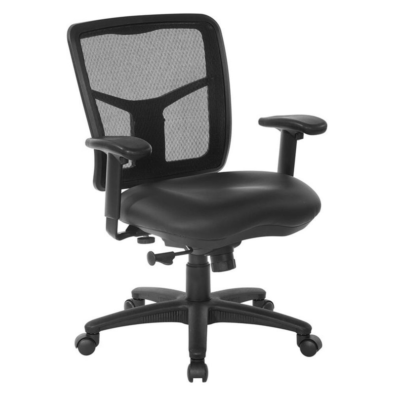 Scranton & Co Mesh Back Manager’s Chair with Dillon Black Fabric Seat