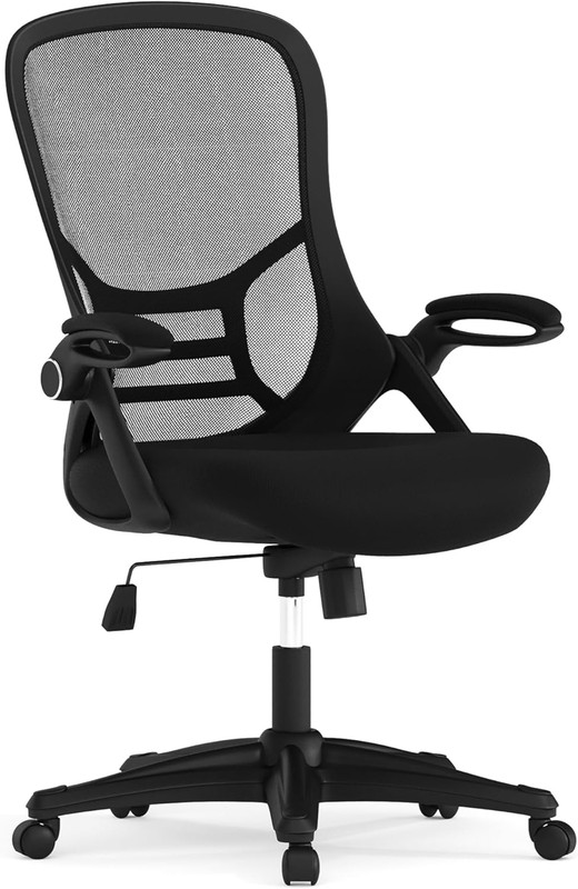 Swivel Office Chair Curved Mesh Back Computer Padded Seat Choose Your Color