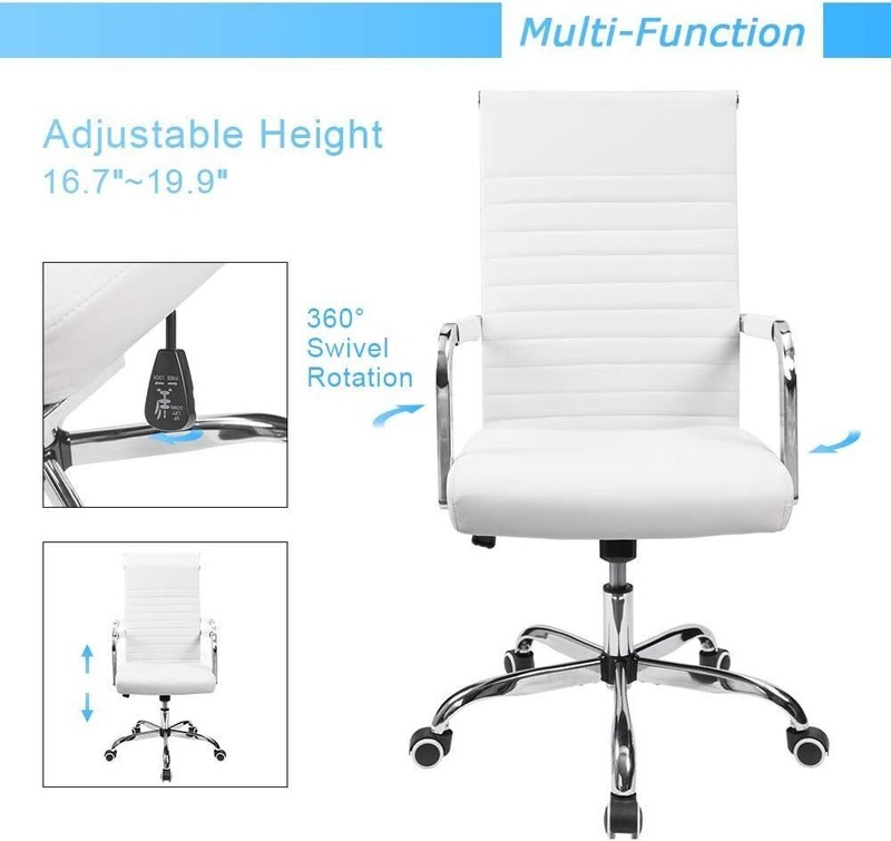 Office Desk Chair Mid-Back Executive Task Chair Adjustable Swivel Chair w/Arms gallery