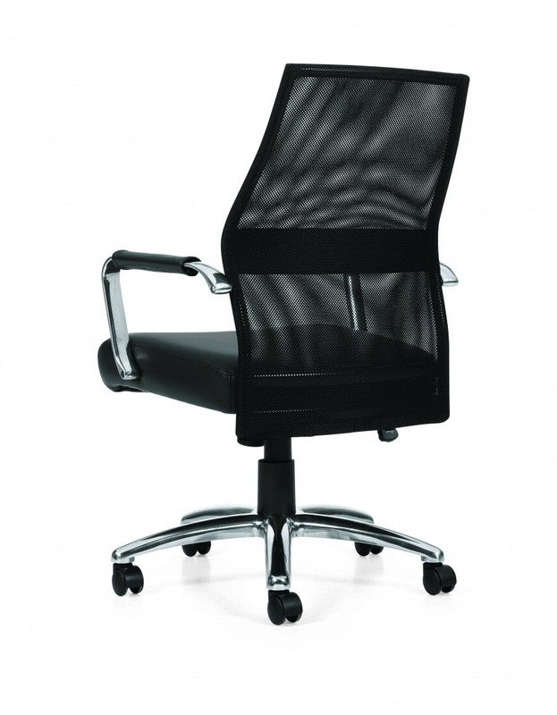 Offices to Go Set of 10 Mesh Back Tilter Conference Chairs w/ Black Luxhide Seat gallery