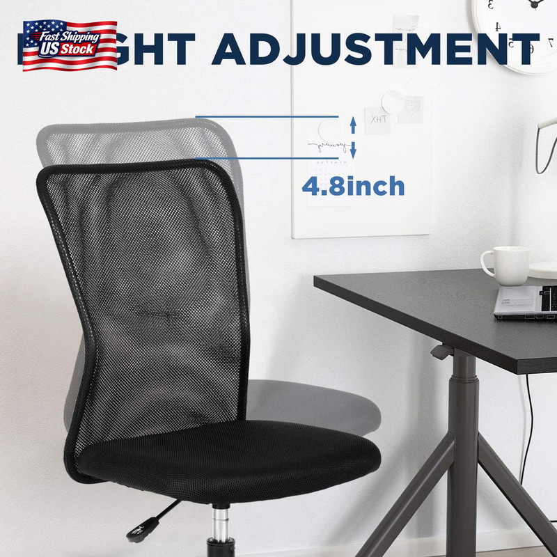 FDW Home Office Chair Mid Back Mesh Desk Chair Armless Computer Ergonomic Task R gallery