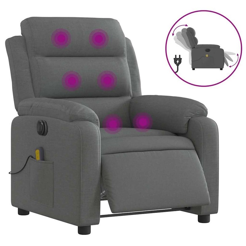 Electric Massage Recliner Chair with Adjustable Features vidaXL gallery